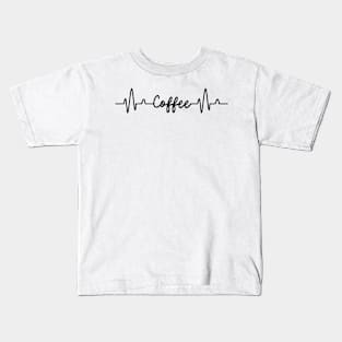 Coffee heart beat Kids T-Shirt